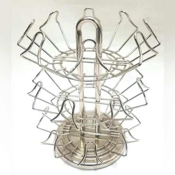 💗2/$10💗 Keurig K Cup Carousel 24 Coffee Pod Holder Rack Spinner Caddy Chrome - Picture 2 of 4